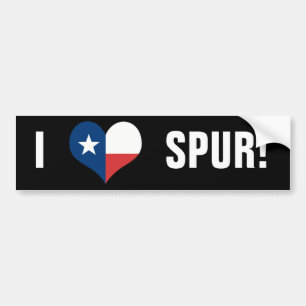 LOVE SPUR,TX BUMPER STICKER