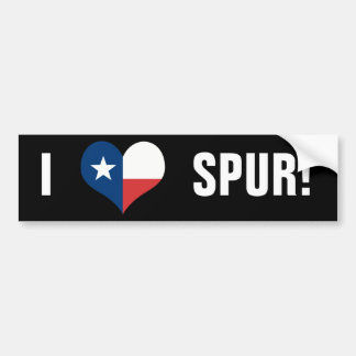 LOVE SPUR,TX BUMPER STICKER