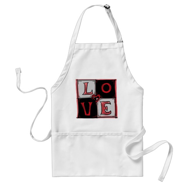 Love square apron (Front)