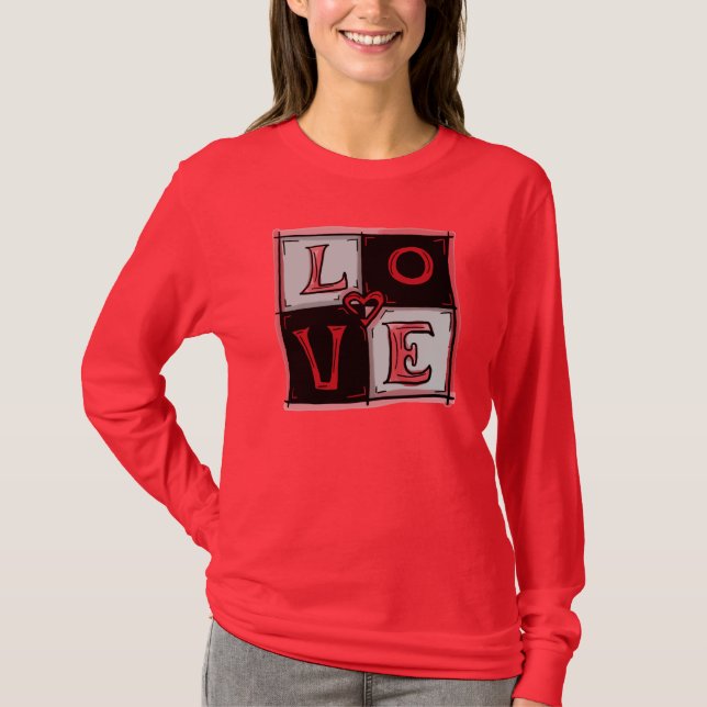 Love square ladies shirt (Front)