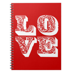 LOVE Square Spiral Notebook