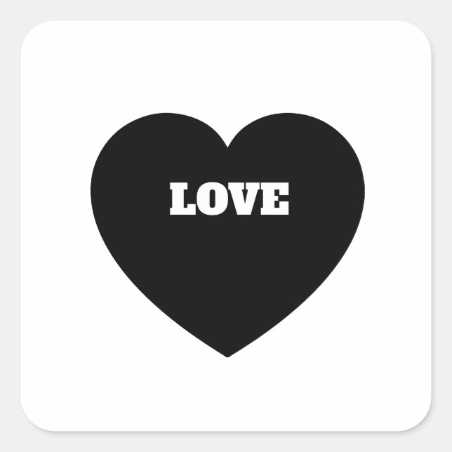 Love Square Sticker (Front)