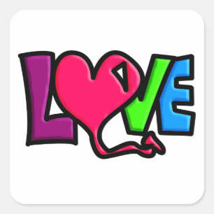 Love Square Sticker