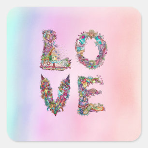 LOVE SQUARE STICKER