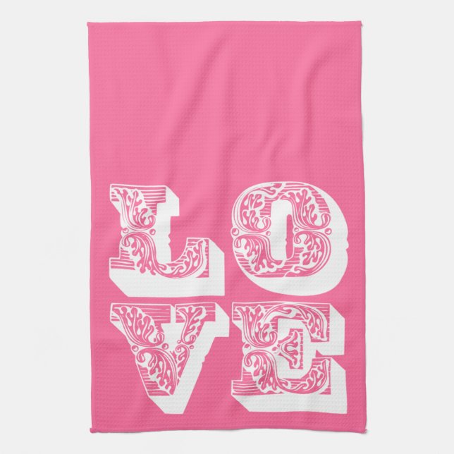 LOVE Square Tea Towel (Vertical)