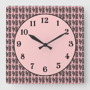 LOVE SQUARE WALL CLOCK