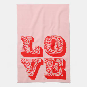 LOVE Squared Tea Towel