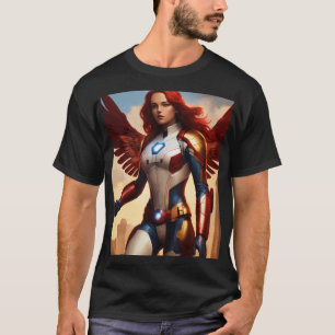 "Love Squeezed: Tattoo-Style Red Apple T-Shirt Des