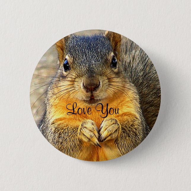 Love Squirrel_ 6 Cm Round Badge (Front)