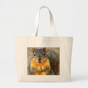 Love Squirrel_ Large Tote Bag