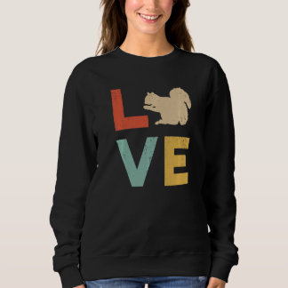 Love Squirrel Vintage Rodent  Women's Squirrel Sweatshirt