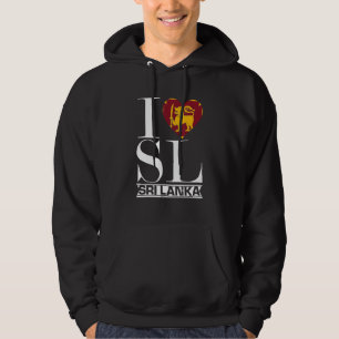 Love Sri Lanka Heart Summer Vacation Flag Sri Lank Hoodie