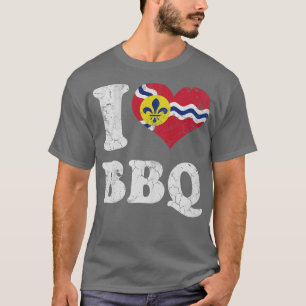 Love St Louis Missouri BBQ Barbecue Grilling Grill T-Shirt