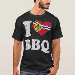 Love St Louis Missouri BBQ Barbecue Grilling Grill T-Shirt