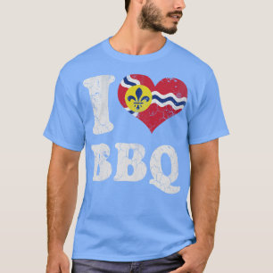 Love St Louis Missouri BBQ Barbecue Grilling Grill T-Shirt