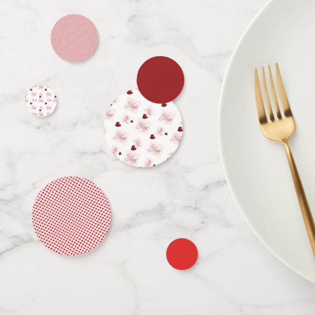 Love Stamp - Pink Design  Confetti (Group)