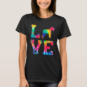 Love Standard Schnauzer Tie Dye Dog Mum Dad T-Shirt