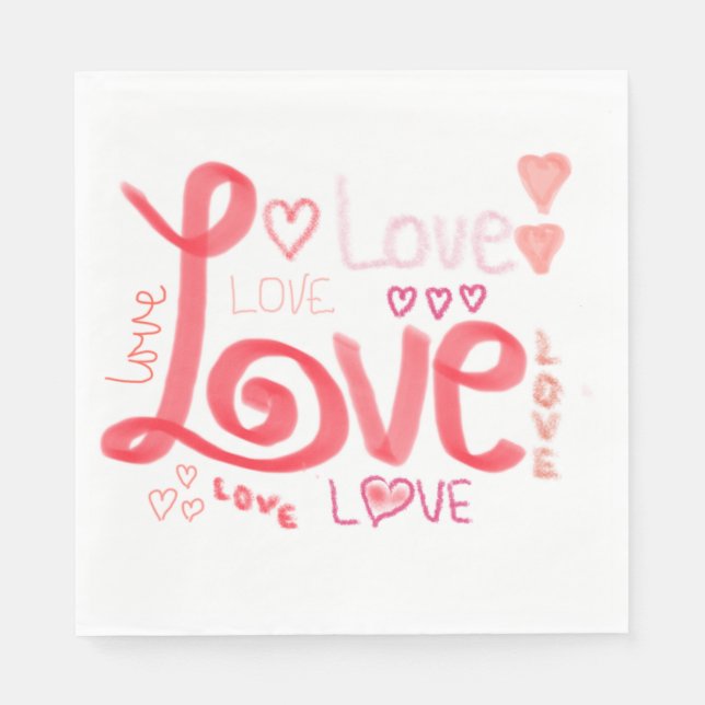 LOVE Standard-Sized Napkins (Front)