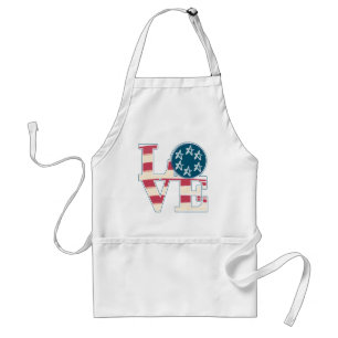 LOVE Stars and Stripes Standard Apron