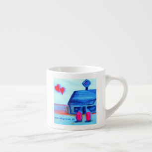 ...love station...art by Jutta Gabriel... Espresso Cup