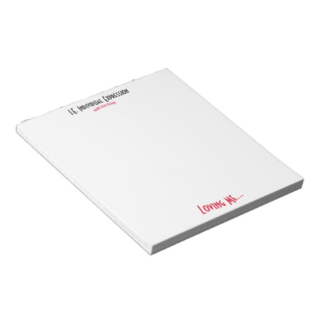 Love Stationery Paper Loving Me Writing Notepad (Angled)