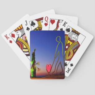 Love statue playing cards