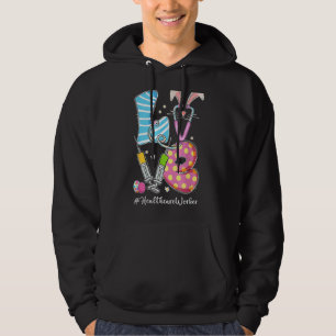 Love Stethoscope Healthcare Worker Bunny Nurse Eas Hoodie