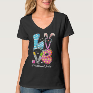 Love Stethoscope Healthcare Worker Bunny Nurse Eas T-Shirt