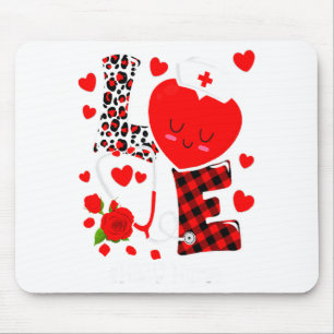 Love Stethoscope Heart Nicu Nurse Valentines Day Mouse Pad