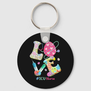 Love Stethoscope Icu Nurse Nurse Bunny Easter Key Ring