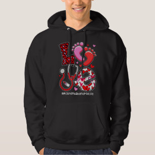 LOVE Stethoscope Mother s Day Baby Nurse Life Momm Hoodie