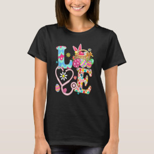 Love Stethoscope Scrub Life Nurse Bunny Easter Day T-Shirt