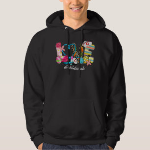 LOVE Stethoscope Scrub Phlebotomist Nurse Life Eas Hoodie