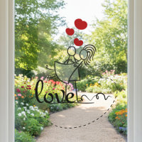 Love Stick Figure Window Cling