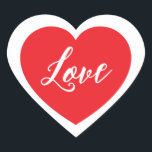 Love Sticker<br><div class="desc">This love heart sticker is shown in a double heart design.
Colour Red</div>