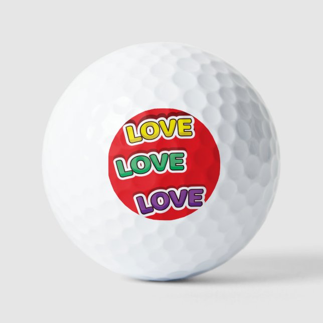 Love Sticker Golf Balls (Front)