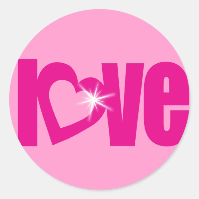 Love sticker pink (Front)