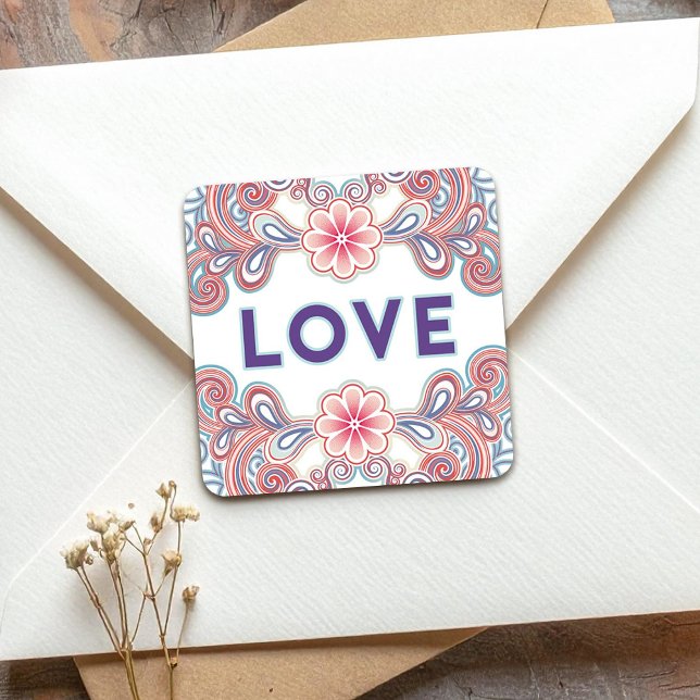 Love stickers with a vintage vibe purple flowers (Creator Uploaded)