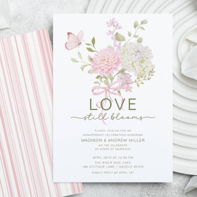 Love Still Blooms Anniversary Invitation (Creator Uploaded)