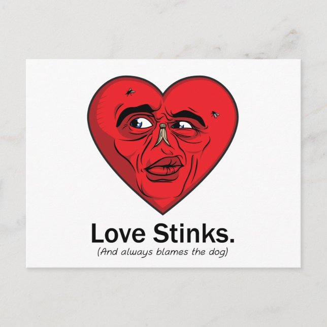 Love Stinks Postcard (Front)