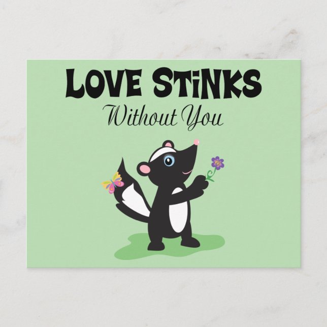 Love Stinks Postcard (Front)