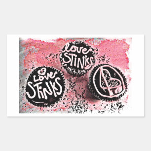 Love Stinks Rectangular Sticker