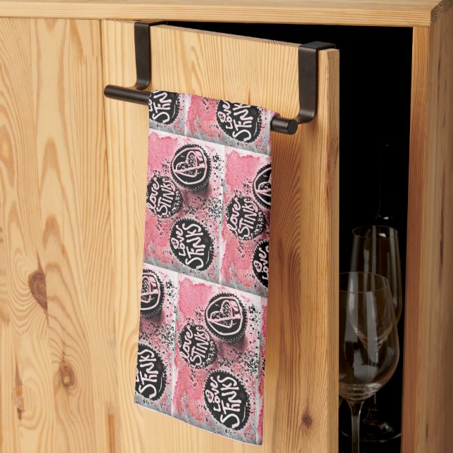 Love Stinks Tea Towel (Thirds Fold)