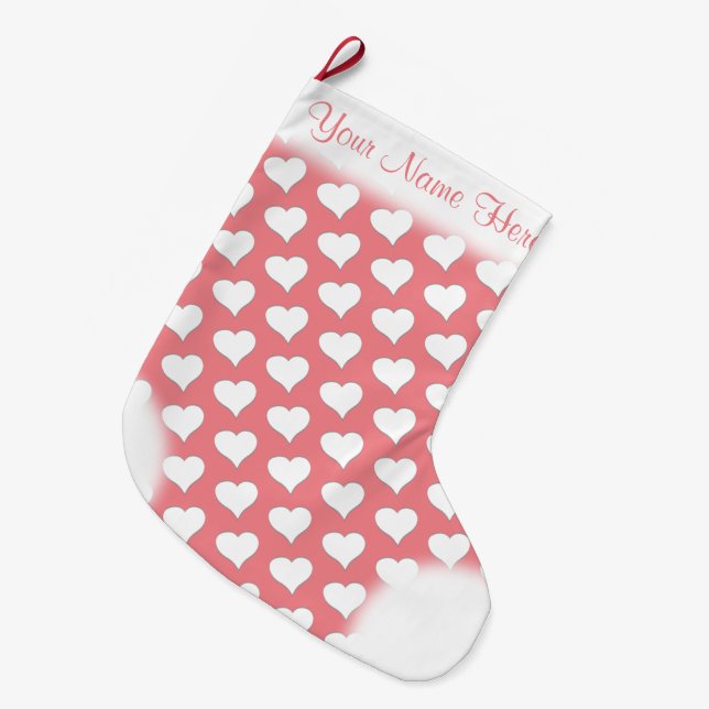 Love Stocking Customised Love Christmas Stocking (Front (Hanging))
