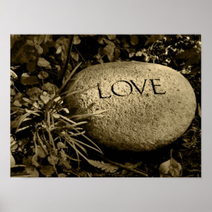 "Love" Stone Poster