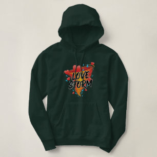 Love Storm Tornado – Whirlwind of Hearts & Passion Hoodie