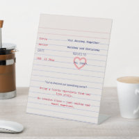 Love Story Due Date Library Card Wedding
