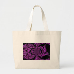 Love Story in Purple Roses Spacious Large Tote Bag