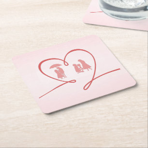 Love Story, Proposal Paper Coaster
