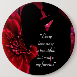 Love story quote kiss lover background Case-Mate i 6 Cm Round Badge